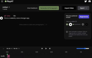 Play.ht is a simple-to-use celebrity voice generator 
