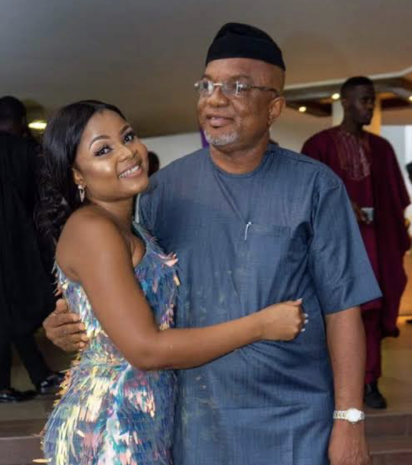 Bimbo Ademoye and her Dad