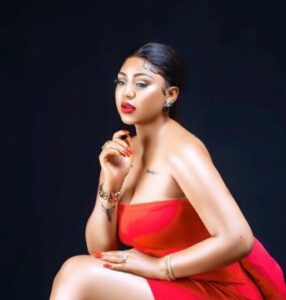 Actress Regina Daniels decks in gorgeous red outfit on