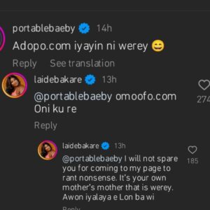 Portable exposes Laide Bakare with proof for calling him a dirty boy as they fight dirty online