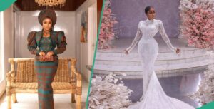 Veekee James describes how she made her wedding dress