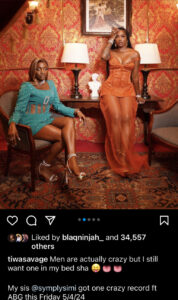 Tiwa Savage Teases New Song with Simi 