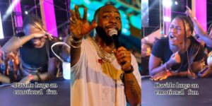 Ugandan lady moved to tears by Davido’s electrifying performance