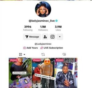 Mr Ibu’s daughter Jasmine makes new changes to his TikTok account days before his demise