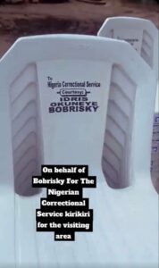 Speculations as Bobrisky allegedly donates chairs to Kirikiri prison