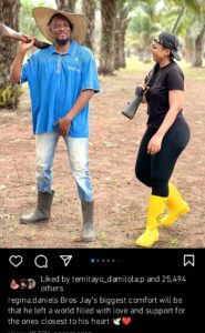 Regina Daniels weeps bitterly over the passing of her colleague Junior Pope