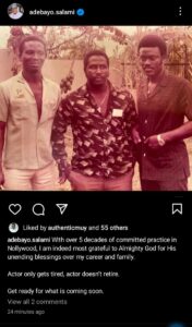 Adebayo Salami relives 5 decades memories with throwback photo