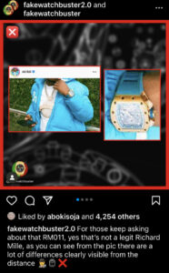 Ms Dsf mocks Skiibii for wearing a fake designer wristwatch