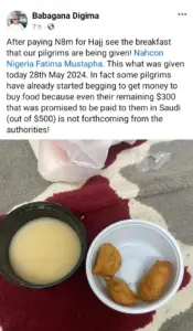 Pilgrims lament over food served in Saudi Arabia despite N8M fee for Hajj