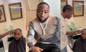 Davido’s personal barber flies to Dubai to give him haircut