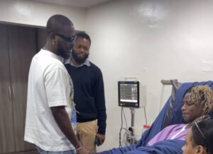 Adekunle Gold pays visit to Khaid in hospital